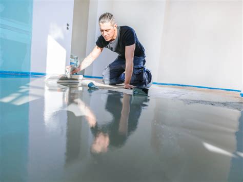 Esztrich beton felhordása