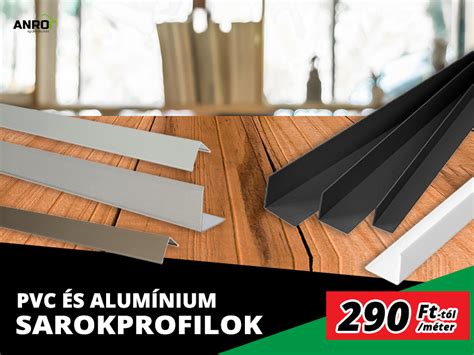Sarokprofilok különböző formában és anyagban
