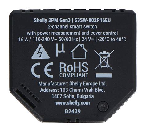 Shelly Plus 2PM okos modul