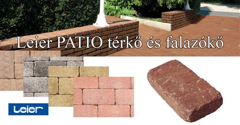 antik felületű Leier PATIO térkő példák