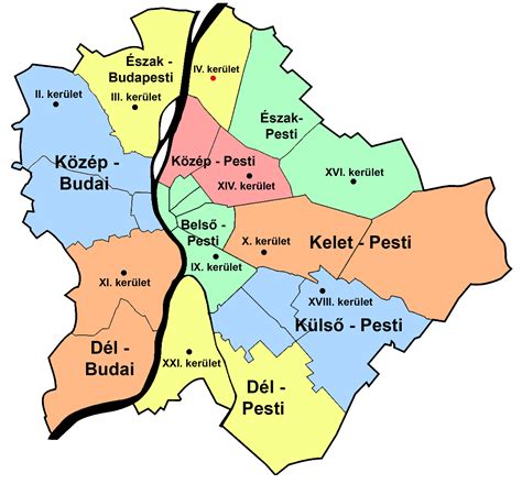 Térkép Budapest IV. kerületéről, kiemelve Székesdűlőt és a Duna közelségét