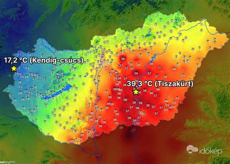 Térkép a globális hőmérséklet emelkedéséről