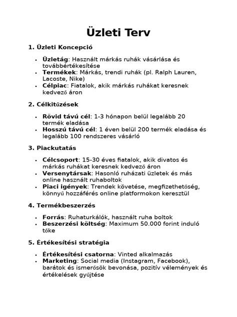 Üzleti terv frissítésének folyamata