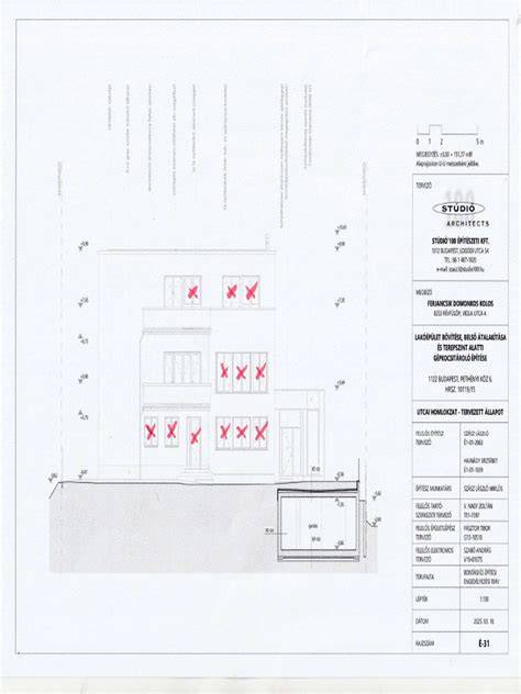 szakértői szemszögű utcai homlokzat vizsgálat illusztráció