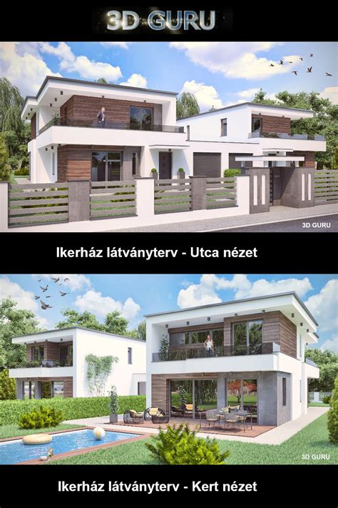ikerház látványterv