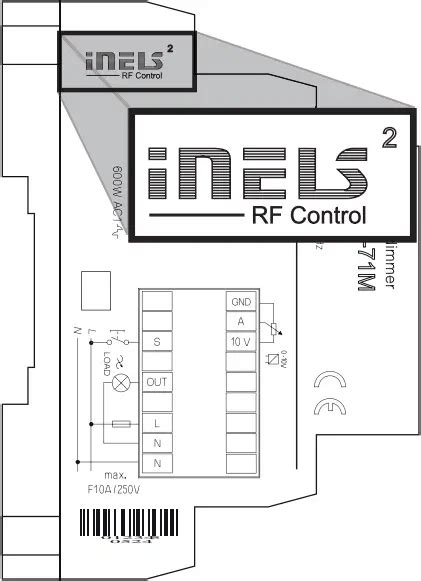 Diagram, amely bemutatja az iNELS RF Control redőnyvezérlő rendszer összekapcsolását