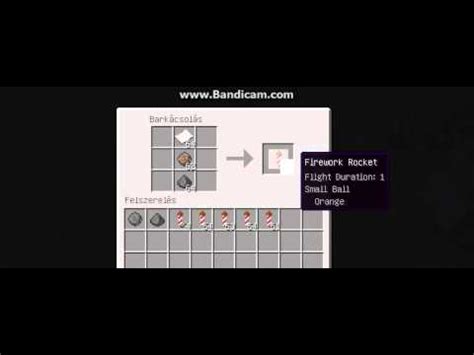 Minecraft tűzijáték készítése munkaasztalon