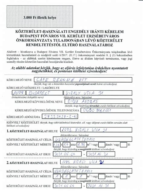 Közterület-használati engedélyezés