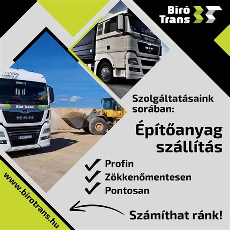 építőanyagok szállítása