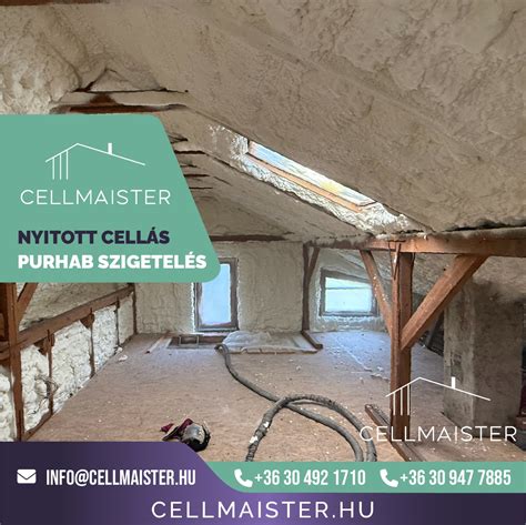 Nyitott cellás purhab szigetelés padlástérben