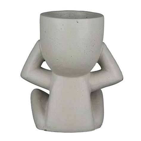 Kézzel formázott cement virágtartó