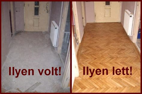 Parketta csiszolás előtte és utána