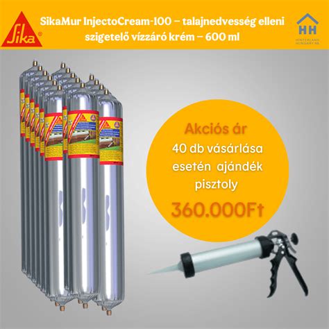A SikaMur InjectoCream-100 injektálása egy falba