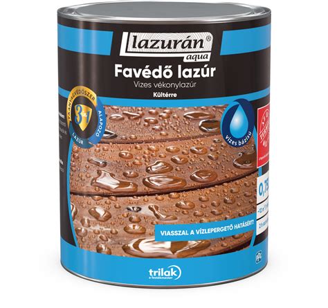 Vizes lazúrral festett fa felület