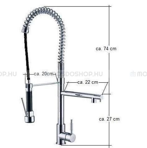 Ergonomikus kialakítású ipari mosogató csaptelep