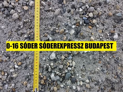 Különböző szemnagyságú sóder frakciók