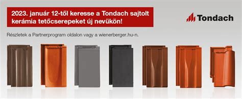 Tondach Hódfarkú kerámia tetőcserepek