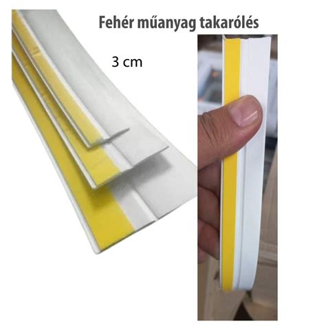 Fehér műanyag takaróléc