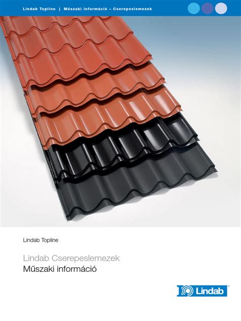 Különböző színű Lindab cserepeslemezek
