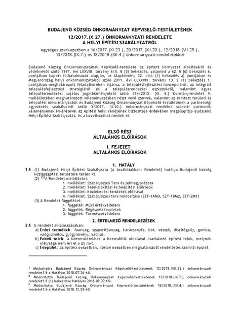 A helyi építési szabályzat elemei