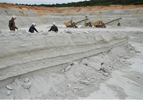 Kaolin bányászata
