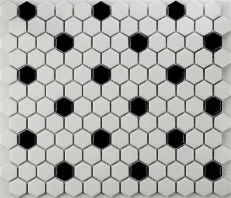 fekete-fehér hexagon csempe minta