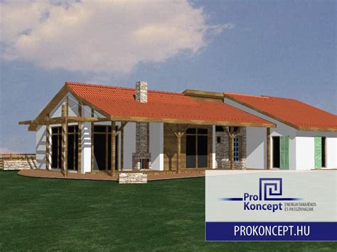 ProKoncept falazóelemekből épülő ház látványterve