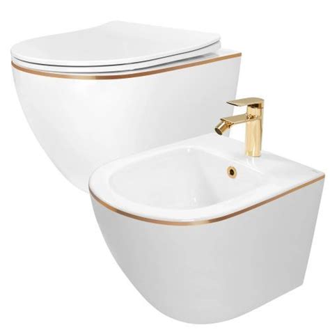 Modern WC csésze és bidé
