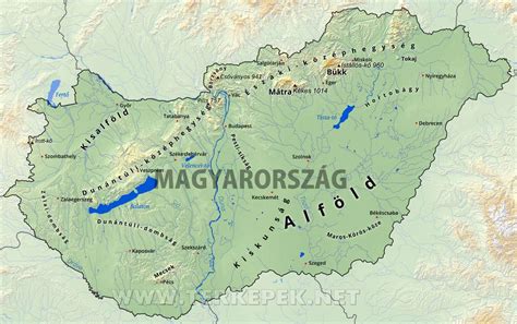 Magyarország térképe, rajta kiemelve a törvényi szabályozásokat