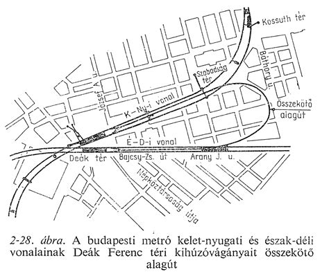 Korabeli tervrajz az M3-as metróvonalról