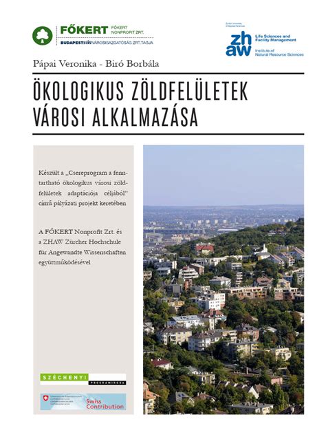 Zöldfelületek szerepe a városi környezetben