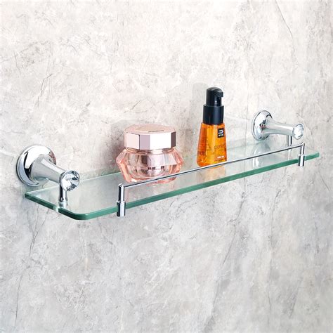 DIY fürdőszoba polc fa és üveg kombinációból