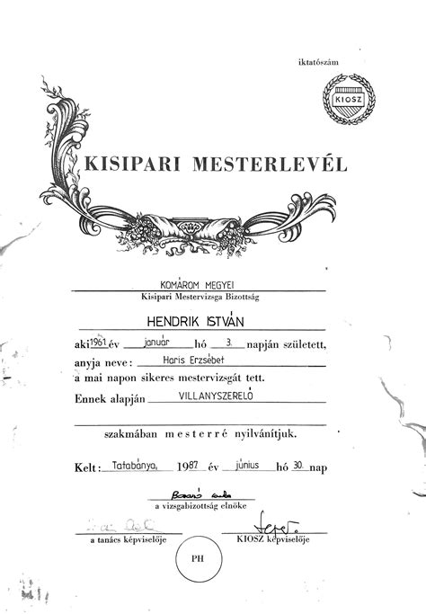 Mesterlevél