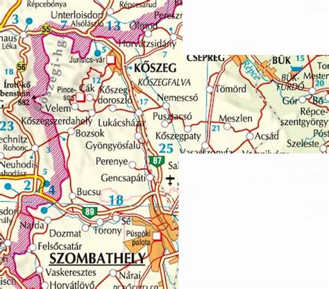térkép Kőszeg környékéről