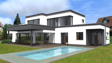 Modern ház ablakokkal