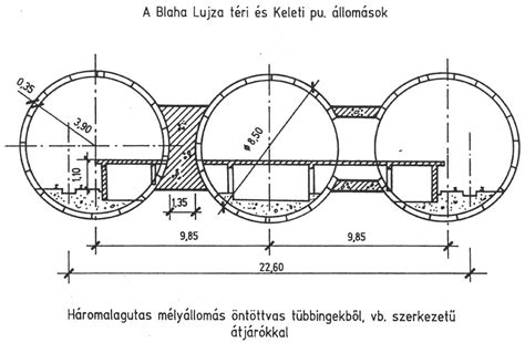 Keresztmetszet vasbeton szerkezetről, vízzáró adalékszerekkel
