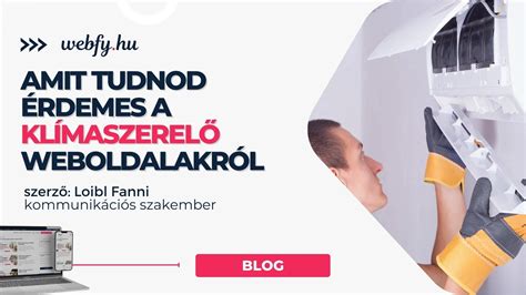 klímaszerelő cég logója és elérhetőségei