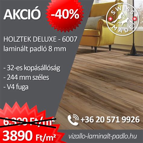 Különböző stílusú laminált padlók.