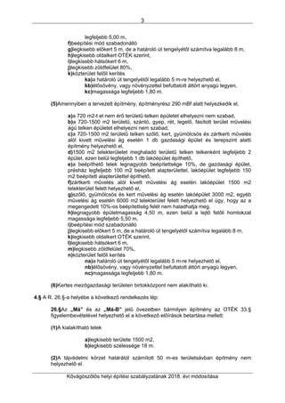 HÉSZ OTÉK mentesség 50 köbméter