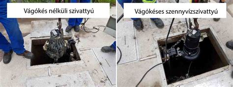 Diagram a szennyvízszivattyú vágószerkezetének működéséről
