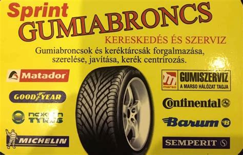 gumiabroncs szerviz és felszerelés ábrája