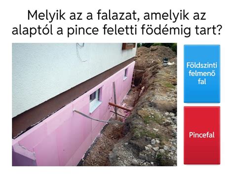 Lábazati falazat réteges szerkezete