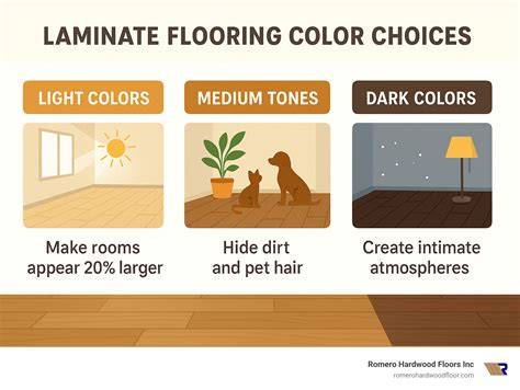 Laminate flooring aesthetic options infographic