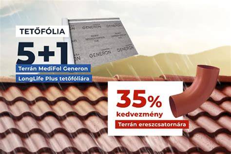 Terrán tetőfólia tekercs és csomagolás