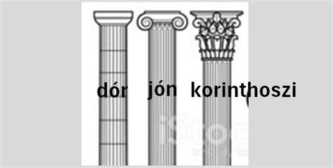 időálló görög oszlopok infografika
