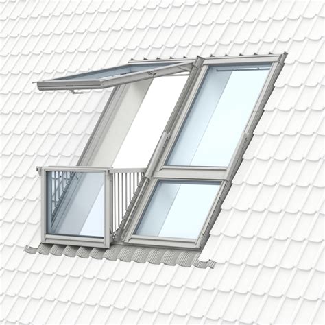 VELUX tetőerkély nyitva