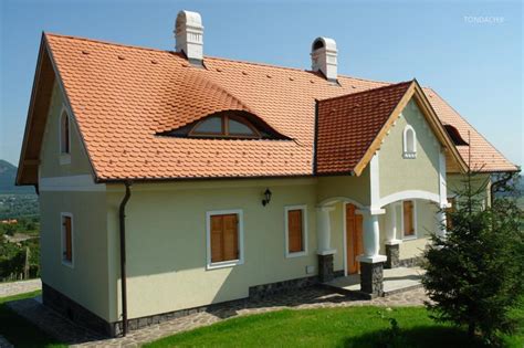 Klasszikus hódfarkú tetőcserép vizuális ábrázolása