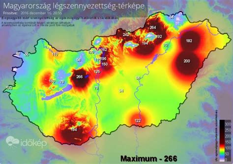 Levegőminőség térkép Magyarország