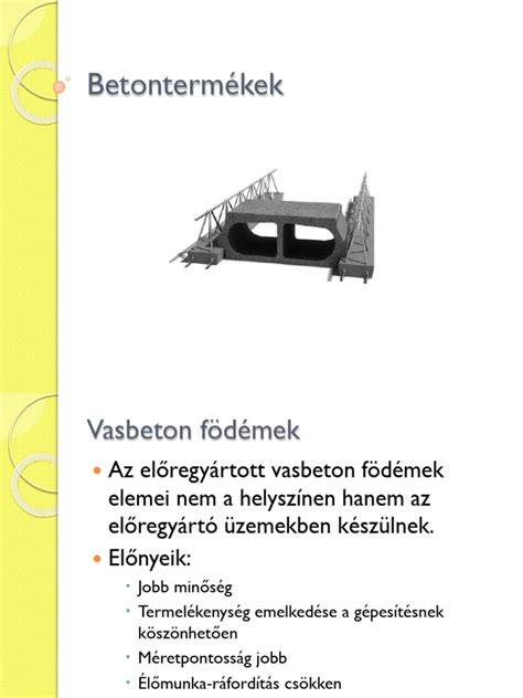vasbeton födémek vizuális áttekintése