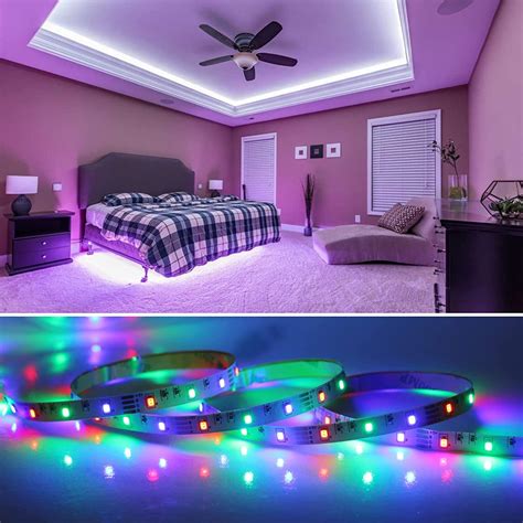 hálószoba LED szalag elrendezés